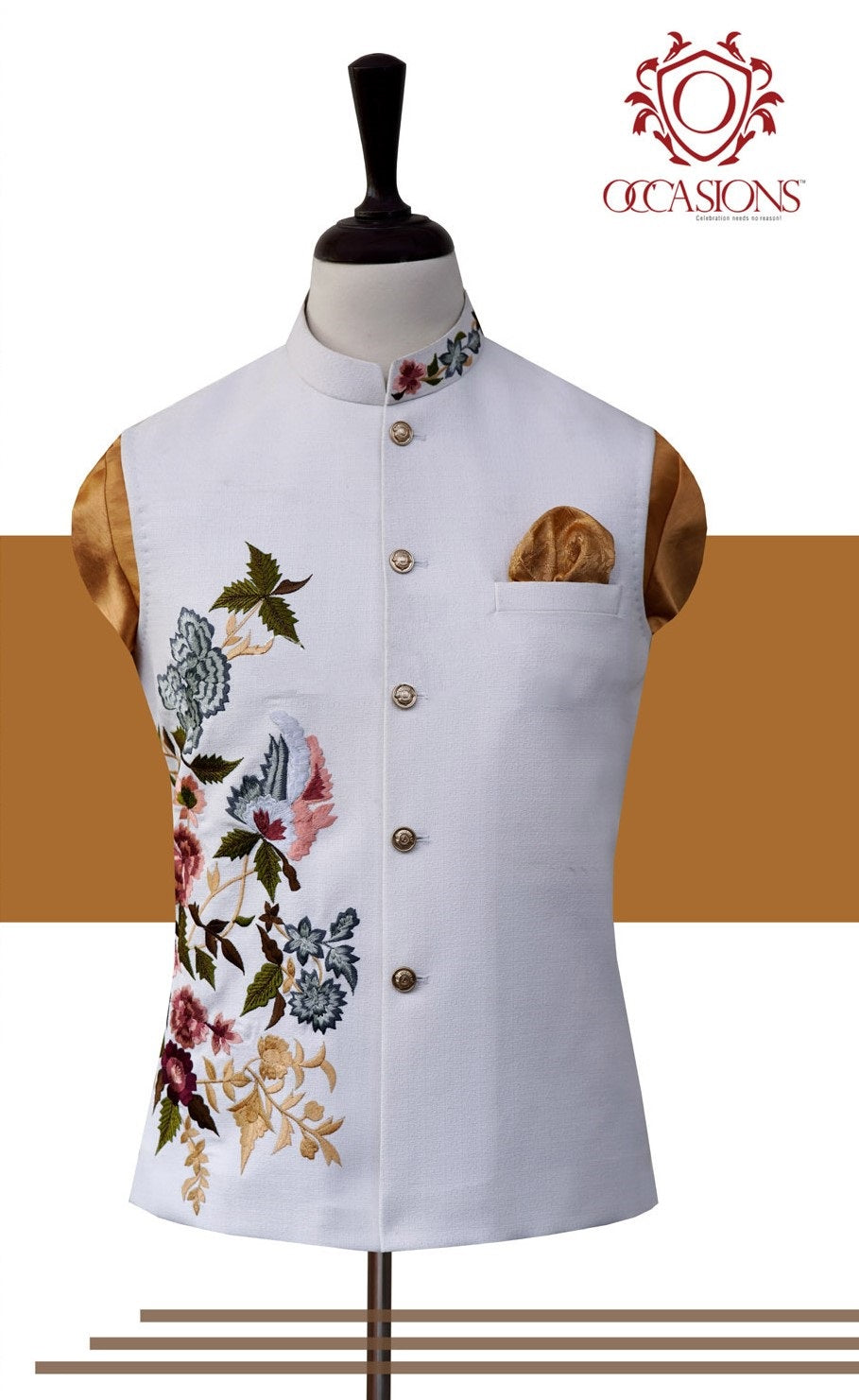 Magnificent Designer White Waistcoat White