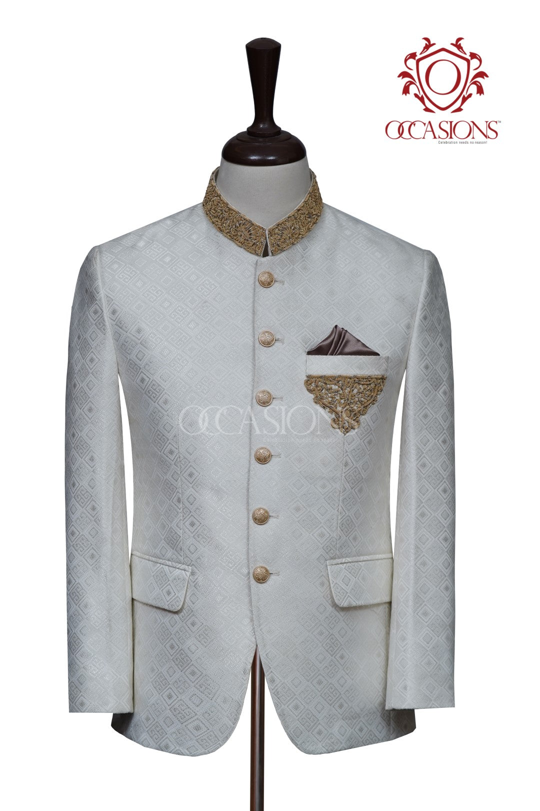 Magnificent Ivory White Prince Coat Ivory White