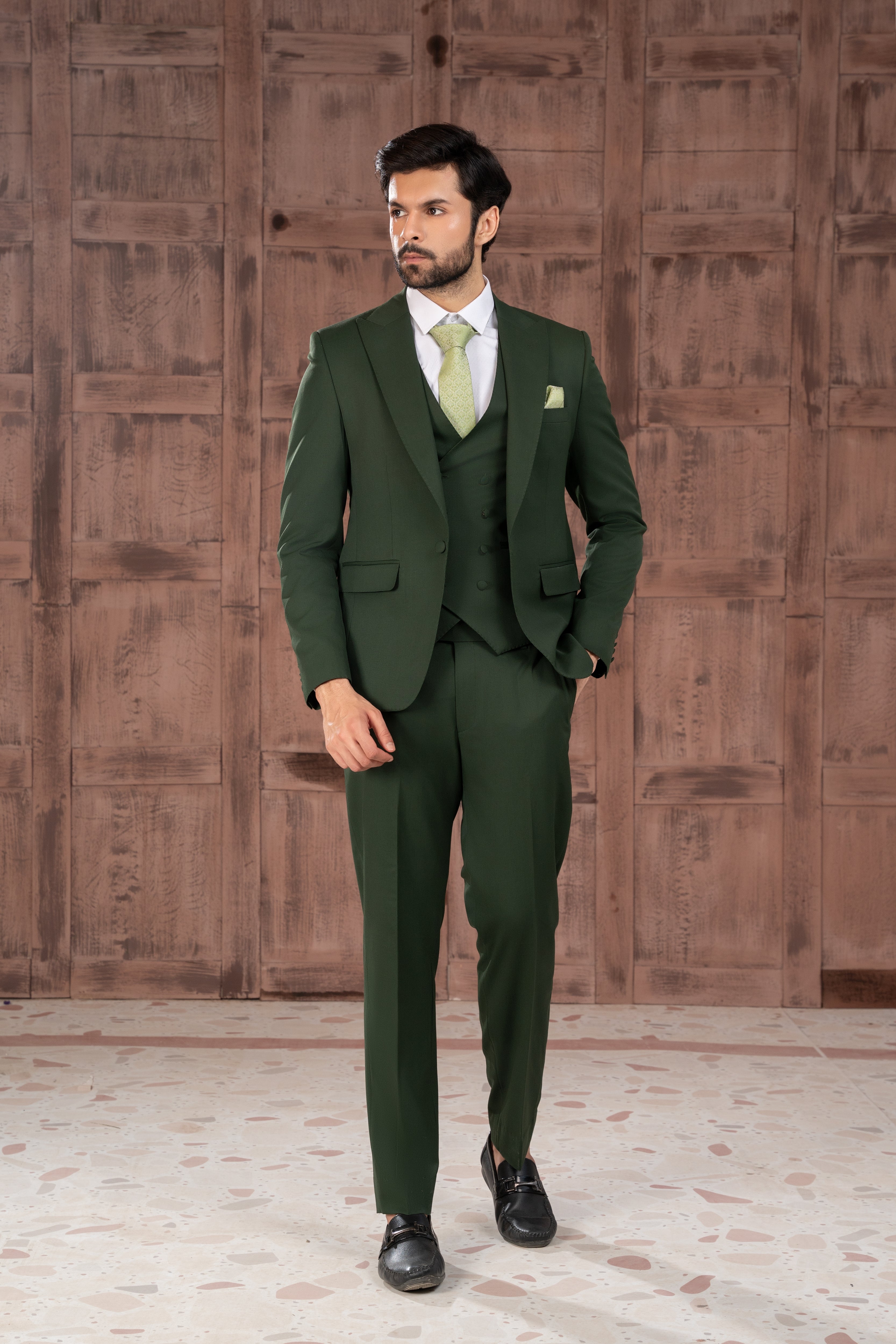 Magnificent Green Three Piece Suit