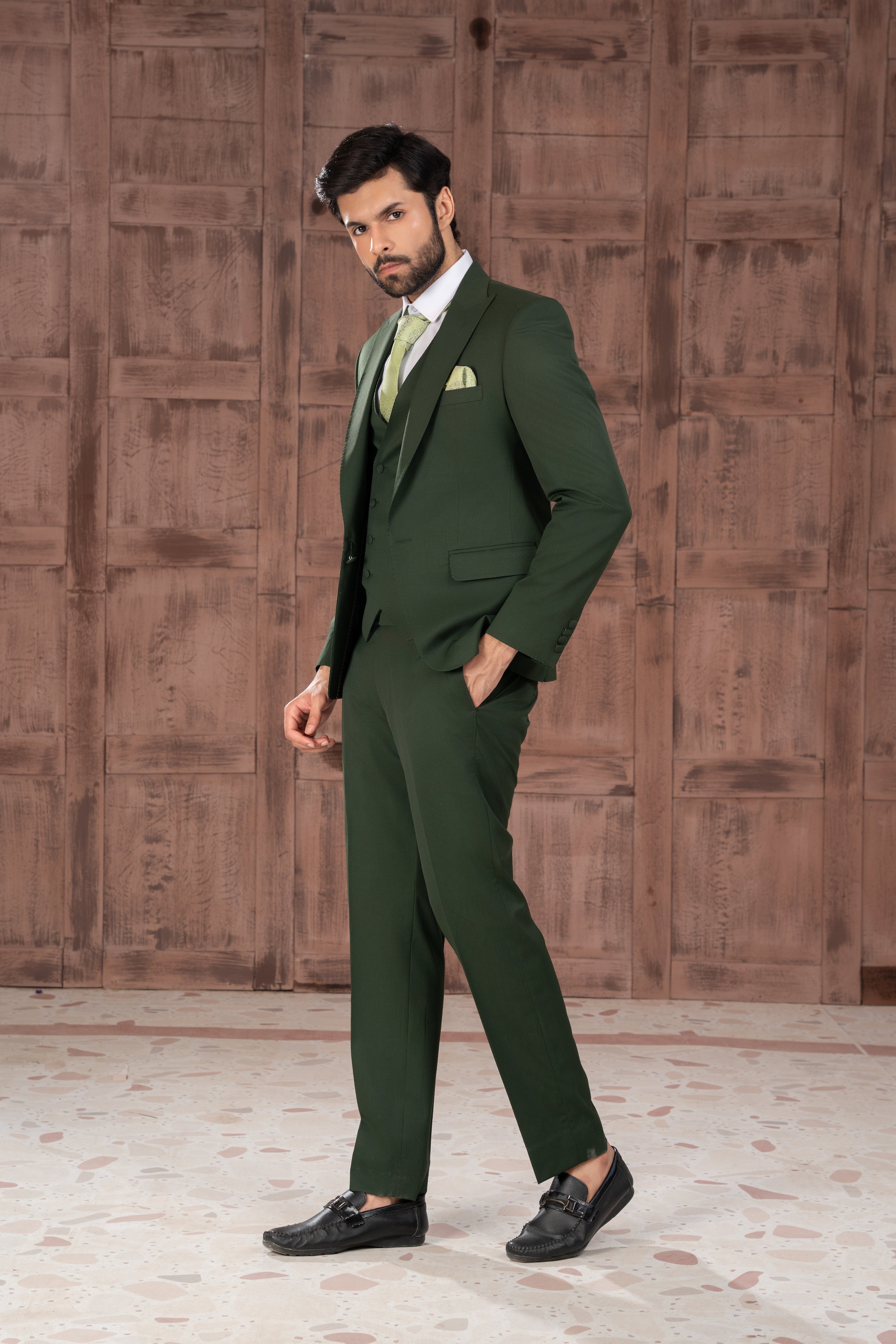 Magnificent Green Three Piece Suit