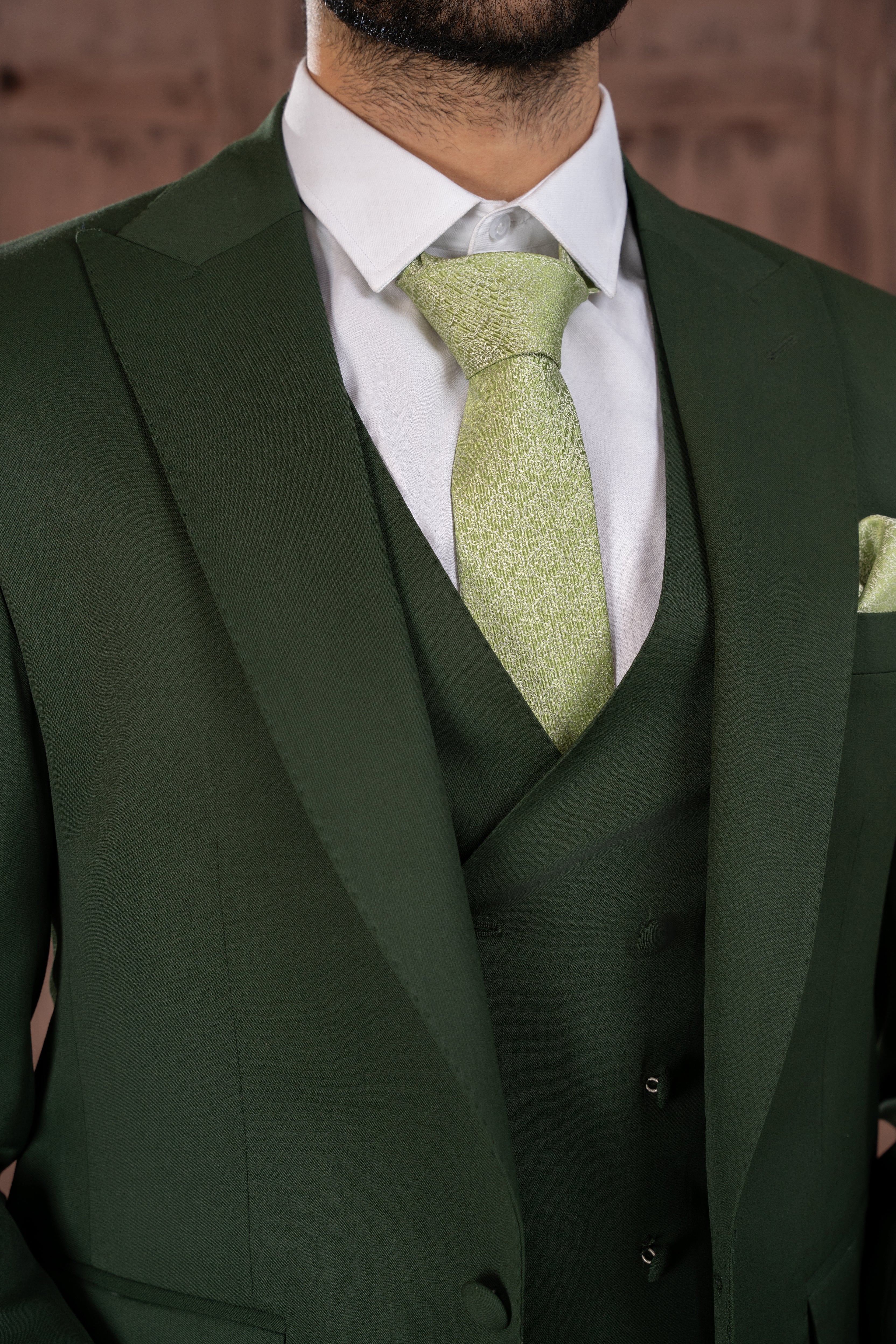 Magnificent Green Three Piece Suit