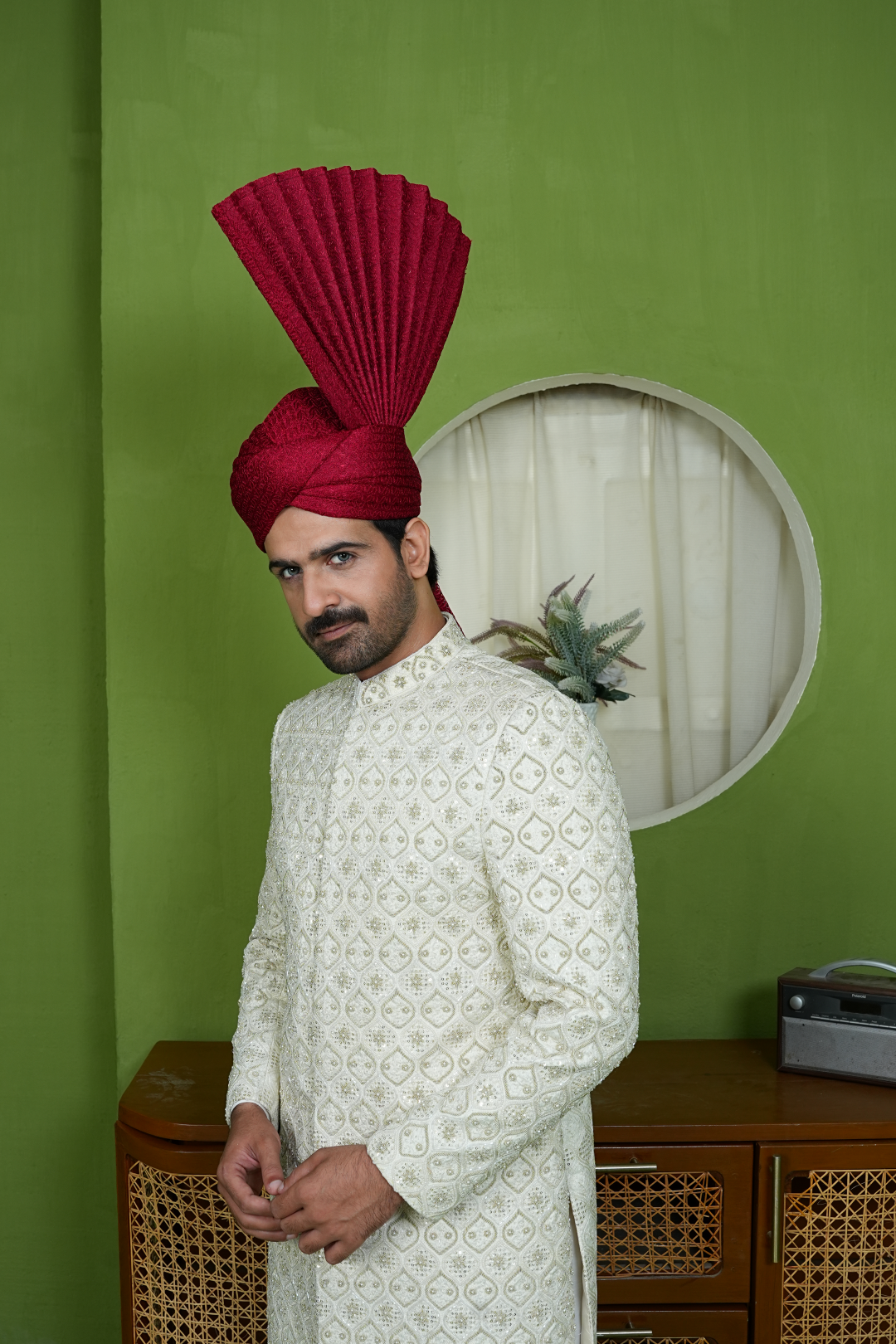 Ivory off-White Embelished Sherwani