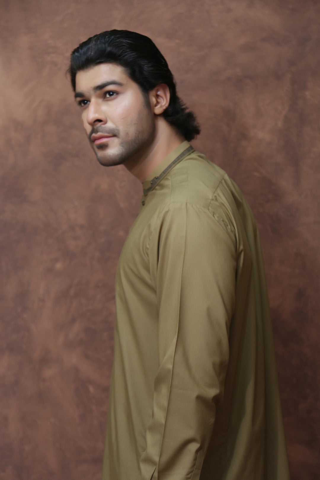 Blended Designer WnW Chestnut Brown Kurta Pajama Chestnut Brown
